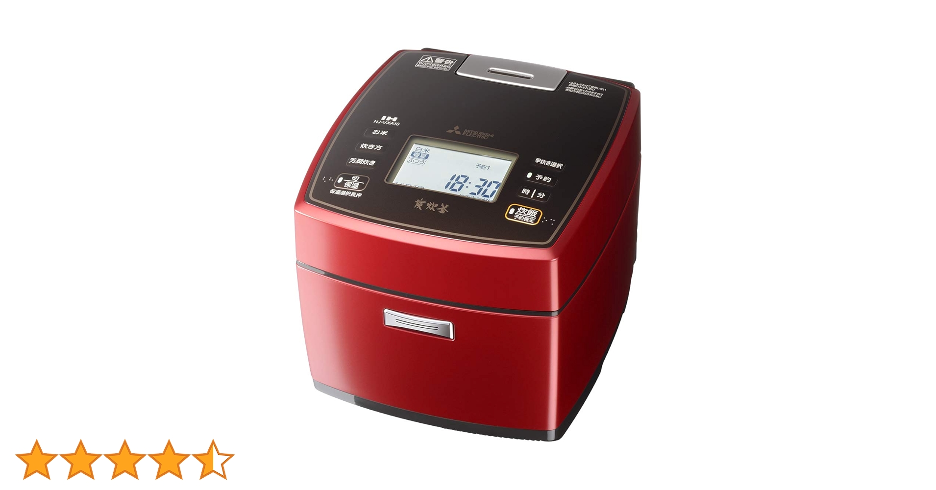 三菱 IH 炊飯器 5.5合炊き NJ-XE10E7-R 本炭釜 2019年製 Amazon | 三菱電機 炊飯器 5.5合 IH式 日本製 備長炭炭炊釜
